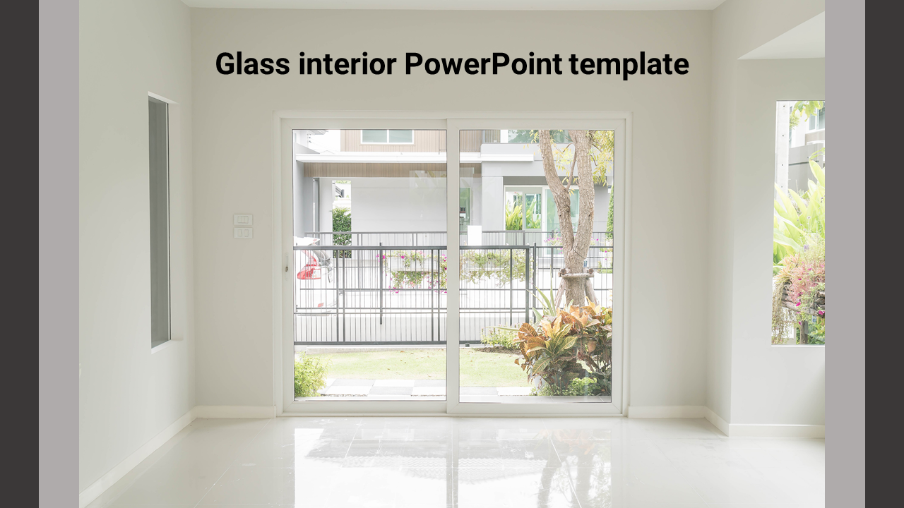 Glass interior PowerPoint template
